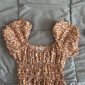 Boho Chic Floral Puff Sleeve Blouse